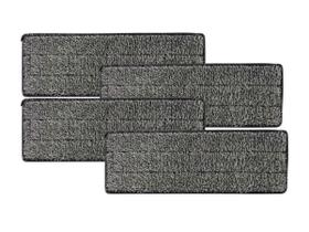 Kit Com 4 Refis Para Flat Mop Cabo Inox Com Balde Lava e Saca Esfregão Multiuso Limpa Esterilizar Brilho