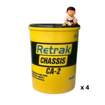 Kit com 4 retrak graxa chassis 1kg cor castanha karter Kit com 4 retrak graxa chassis 1kg cor castanha karter