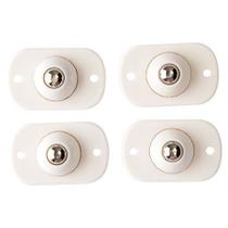 Kit com 4 Rodinhas Adesivas em Plástico e Aço Inox 4,4x2,8x1,4cm - Clink