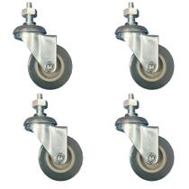 Kit com 4 rodízios 2pol fixo *pvc* - jst Kit com 4 rodízios 2pol fixo *pvc* - jst