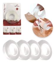 Kit com 4 Rolos de Fita Dupla Face Extra Forte Transparente