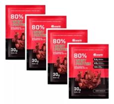 Kit com 4 saches Whey Protein 80 30g Growth Chocolate Kit com 4 saches Whey Protein 80 30g Growth Chocolate