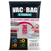 Kit com 4 Sacos a Vacuo 4 Tamanhos VAC BAG Ordene OR56400