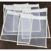 Kit com 4 Saquinho Maternidade com Zíper Tule Reforçado - Mãe e Filho Enxovais Kit com 4 Saquinho Maternidade com Zíper Tule Reforçado - Mãe e Filho Enxovais