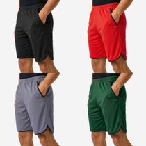 Kit com 4 Shorts Masculino Academia Futebol Fitness Treino Com Bolso Bermuda Casual Premium Leve