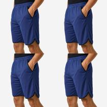 Kit com 4 Shorts Masculino Academia Futebol Fitness Treino Com Bolso Bermuda Casual Premium Leve