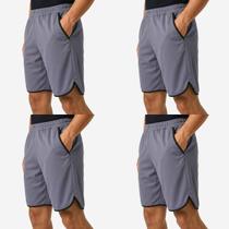 Kit com 4 Shorts Masculino Academia Futebol Fitness Treino Com Bolso Bermuda Casual Premium Leve