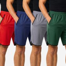 Kit com 4 Shorts Masculino Bermuda Esportiva com Bolsos Laterais Leve Confortável Casual