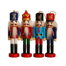 Kit com 4 Soldadinhos de Chumbo Quebra Nozes Enfeite Para Árvore de Natal Artesanal de Madeira Kit com 4 Soldadinhos de Chumbo Quebra Nozes Enfeite Para Árvore de Natal Artesanal de Madeira