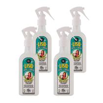 Kit com 4 Spray para Cabelos Lola Liso Leve And Solto Protetor Térmico Capilar Antifrizz Liso Prolongado 200ml