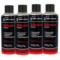 Kit Com 4 Spray Silicone Desmoldante Anticorrosivo 420ml - Implastec