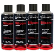 Kit Com 4 Spray Silicone Desmoldante Anticorrosivo 420ml - Implastec Kit Com 4 Spray Silicone Desmoldante Anticorrosivo 420ml - Implastec