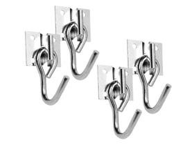 Kit Com 4 Suporte Armador Gancho Para Rede Parafusar Zincado