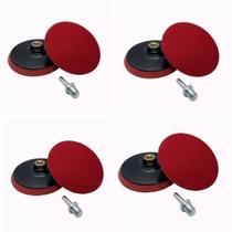 Kit Com 4 Suporte De Boina Vermelho Para Furadeira 4 Polegadas 125mm