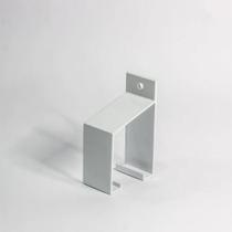 Kit Com 4 Suportes De Alumínio Perfil Côncavo - Branco