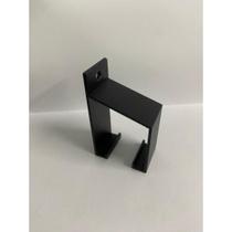 Kit Com 4 Suportes De Alumínio Perfil Côncavo - Preto Fosco