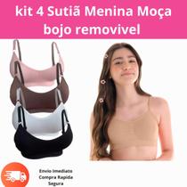 KIT COM 4 SUTIÃS MENINA MOÇA SEM COSTURA - Conforto e Estilo KIT COM 4 SUTIÃS MENINA MOÇA SEM COSTURA - Conforto e Estilo