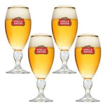 Kit Com 4 Taças Cálice Vidro Cerveja Stella Artois 250ml