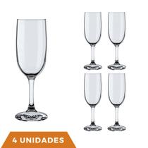 Kit Com 4 Taças De Vidro RIOJA CHAMPAGNE 180ml Cristal Luxo