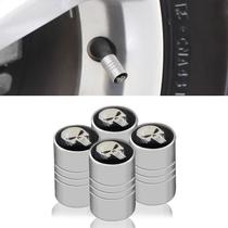 Kit com 4 Tampas de Válvula de Pneu em Formato de Caveira - Aço Inoxidável Kit com 4 Tampas de Válvula de Pneu em Formato de Caveira - Aço Inoxidável