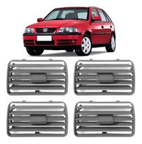 Kit Com 4 Tela Grade Difusor Ar Gol Saveiro Parati G3 1999 a 2005 Cinza Flanel