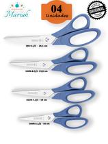 Kit com 4 tesouras multiuso corte facil - mundial
