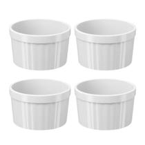 Kit com 4 Tigelas Ramekin Uno 150ml Branco Brinox 10162/0007 Kit com 4 Tigelas Ramekin Uno 150ml Branco Brinox 10162/0007