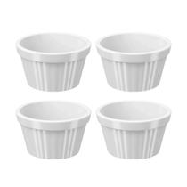 Kit com 4 Tigelas Ramekin Uno 90ml Branca Brinox 10161/0007 Kit com 4 Tigelas Ramekin Uno 90ml Branca Brinox 10161/0007