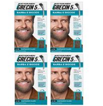 KIT com 4 Tintura Grecin Barba e Bigode M-80 Castanho Claro KIT com 4 Tintura Grecin Barba e Bigode M-80 Castanho Claro