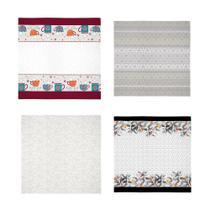 Kit com 4 Toalhas de Mesa Sortidas Basic Teka 6 lugares
