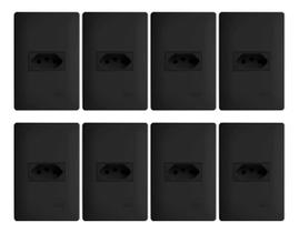 Kit Com 4 Tomadas 20a + 4 Tomadas 10a 250v Habitat Black - Fame Kit Com 4 Tomadas 20a + 4 Tomadas 10a 250v Habitat Black - Fame