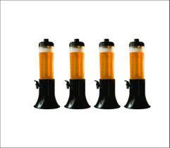 Kit com 4 Torres de Chopp de 2,5L com 2 refil cada