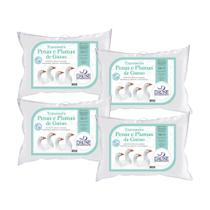 Kit com 4 Travesseiros de Penas e Plumas - 12cm Kit com 4 Travesseiros de Penas e Plumas - 12cm
