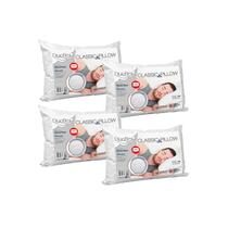 Kit com 4 Travesseiros Duoflex Classic Pillow Dormir de Lado Kit com 4 Travesseiros Duoflex Classic Pillow Dormir de Lado
