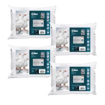 Kit com 4 Travesseiros Enchimento de Plumas Sinteticas