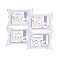 Kit com 4 Travesseiros Enchimento em Penas