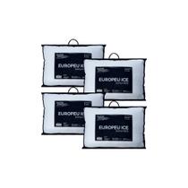 Kit com 4 Travesseiros Ice Antialérgico Conforto Macio 50x70