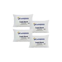 Kit Com 4 Travesseiros Luck Sleep De Flocos Luckspuma