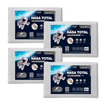 Kit Com 4 Travesseiros Nasa Total Viscoelástico Alto