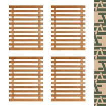 Kit com 4 Treliças de Eucalipto para Jardim 60x40cm Kit com 4 Treliças de Eucalipto para Jardim 60x40cm