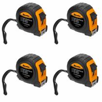 Kit com 4 trena curta elastica 5 mx 18mm estojo embor sparta