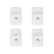 Kit com 4 trio controle rotativo p/1 lâmpada 4x2 bivolt