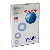 Kit com 4 Unid DVD-R 8x 4,7gb 120Min Youts Multidisc Color Label Rock In Rio