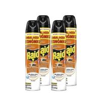 Kit Com 4 Unidades Inseticida Raid Aerossol 420ml Cada