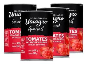Kit com 4 Unidades Tomates pelados em cubos 240g