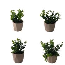 Kit Com 4 Vasos Vasinhos Plantas Flores Artificial