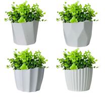 Kit Com 4 Vasos Vasinhos Plantas Flores Artificial - Agiani Shop