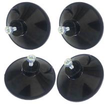 Kit com 4 Ventosas De Silicone 90mm Alta Fixação 9cm com Parafuso E Porca
