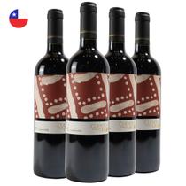 Kit com 4 Vinhos Chileno Tinto Carmenere Cuentos del Fuego 750ml