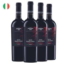 Kit com 4 Vinhos Italiano Tinto Seco San Maglorio Campodelsole 750ml